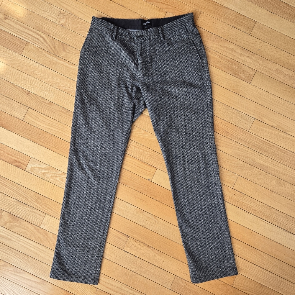 Frank+Oak Men's Pants 31x32 Grey and Black Pattern